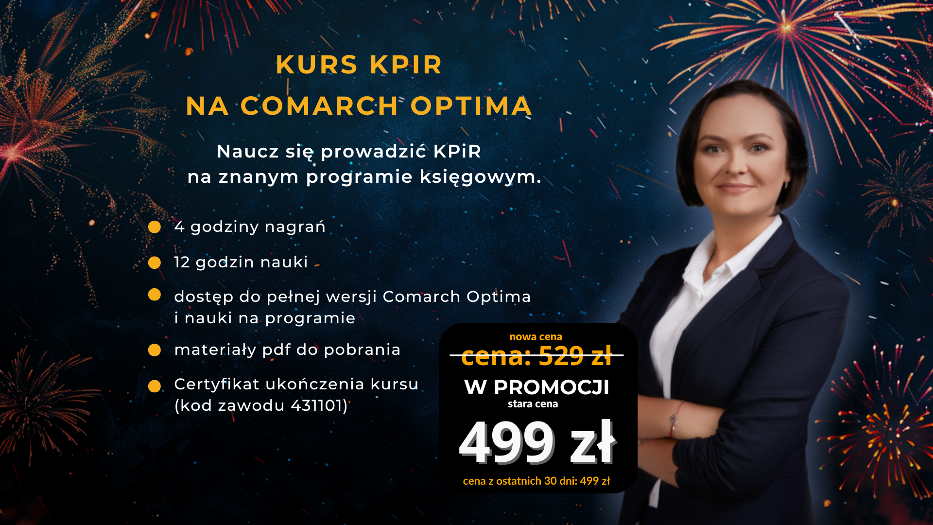 Wyprzedaż Noworoczna KPiR na Comarch Optima