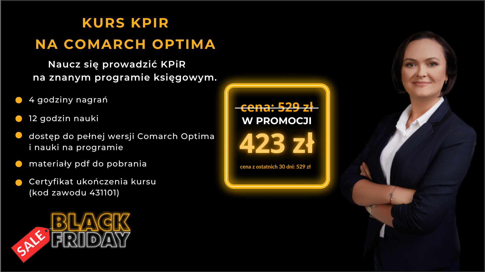 Black Friday KPiR na Comarch Optima
